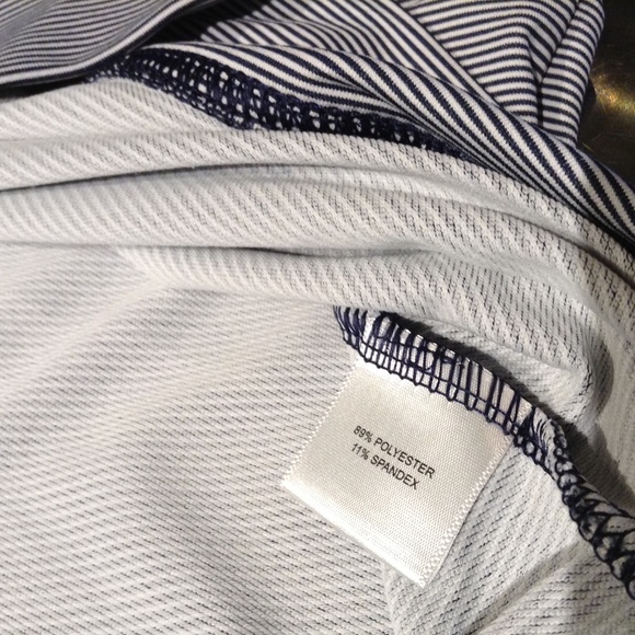 Peter Millar Men's 2XL Quarter Zip Pullover Shirt Blue Striped Golf Performance - Picture 5 of 8